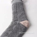 Meias de chinelo de pelúcia de pelúcia quente de inverno grosso